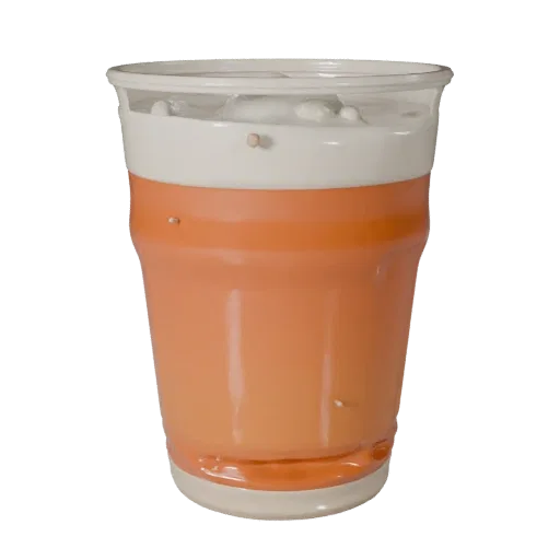 Cafe Coffee Cup Realistic 3D model, three-quarter studio render, showing glass, container shape.