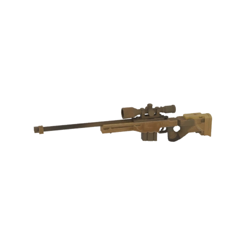 Desert Camo Sniper Rifle 3D Model