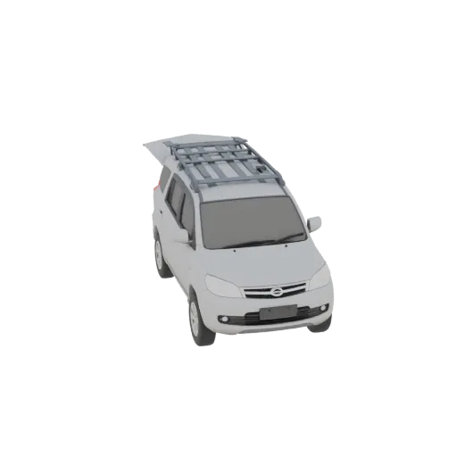 3D model of roof rail plug for Daihatsu Terios 2007, top view