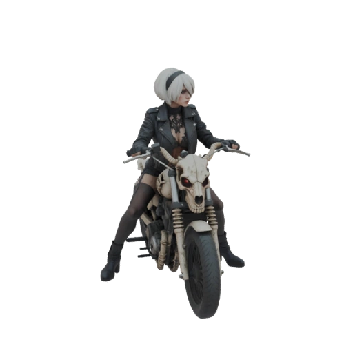 Skull Motorcycle Rider 3D Model