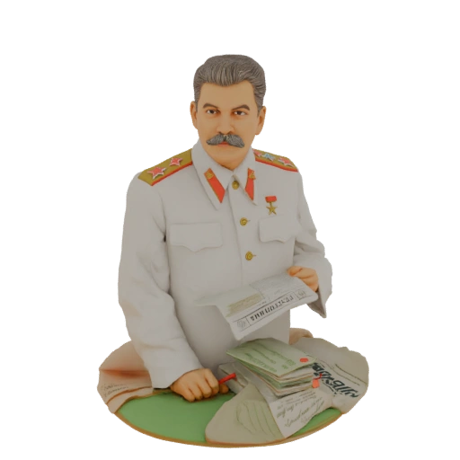 Stalin Bust with Documents