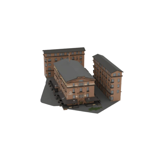European City Block 3D Model