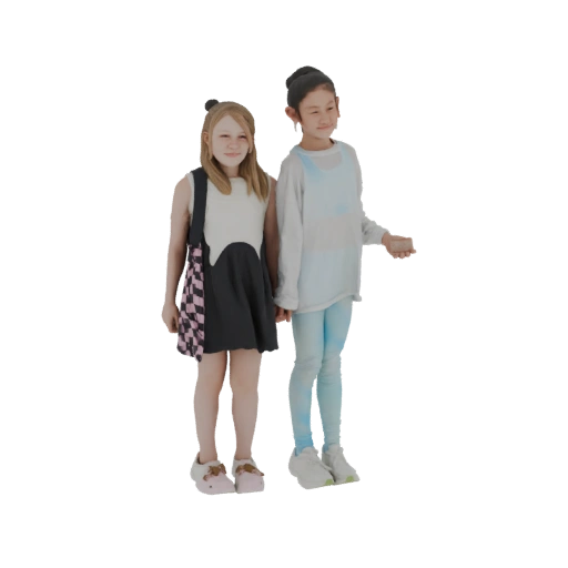 Two Girls Standing Together