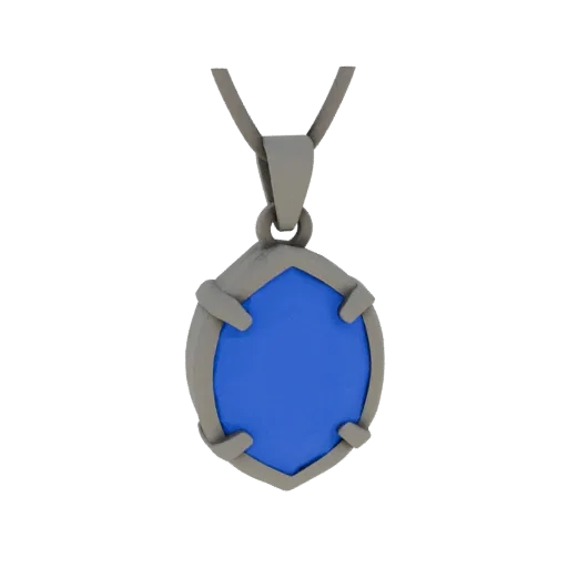 Gemstone Pendant print ready 3D model, front view studio render, showing pendant form, surface, and scale cues.