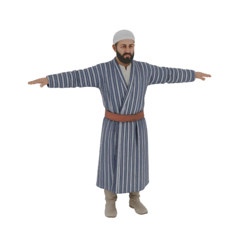 Traditional Uzbek Man 3D Model