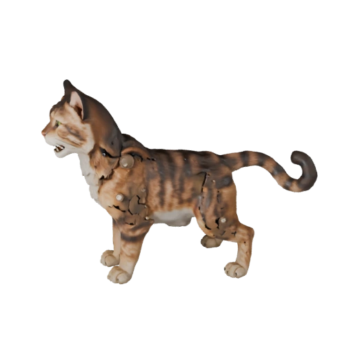 Modelo 3D de Gato Ragdoll para Blender - Asset PBR com Texturas