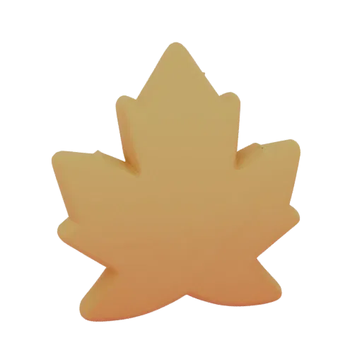 Autumn Leaf Trail Printable 3D model, isometric tabletop STL render, showing layered soil, raised bases.