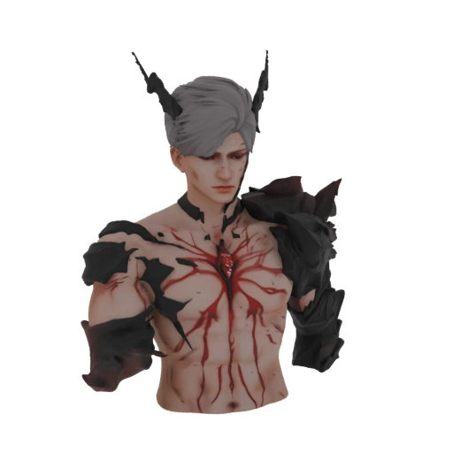 Dark Demonic Warrior Bust