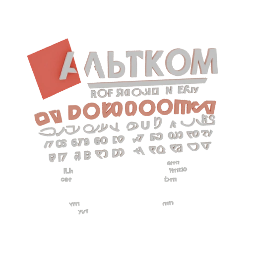 Modèle 3D Logo Cyrillique ALTCOM