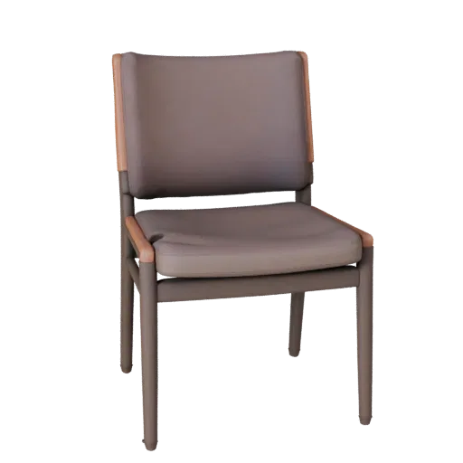 Scandinavian Accent Chair Stylized 3D model, home interior, stylized isometric render, wood detail.