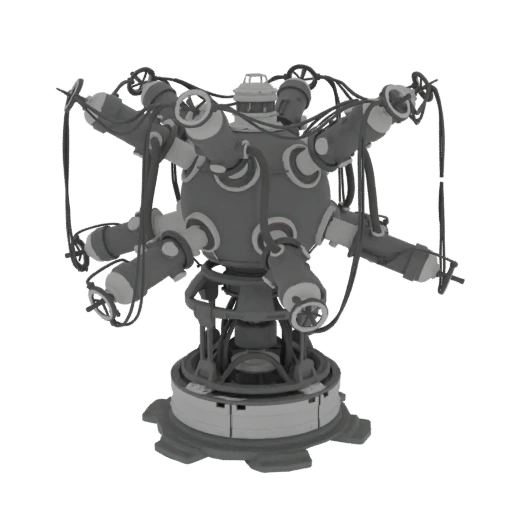 Sci-Fi Spherical Device with Tubes