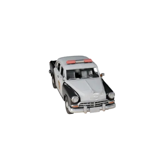 Low Poly Vintage Police Car 3D Model for Unity & Unreal