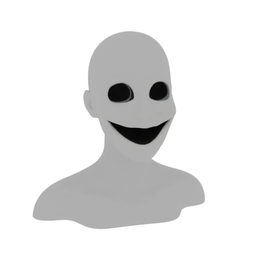 Creepy Smiling Head 3D Model