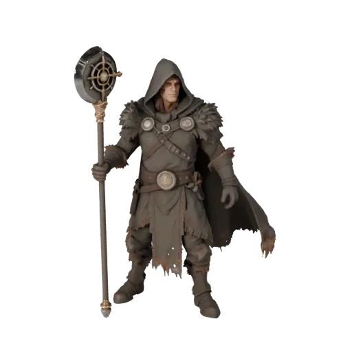 Realistic Arcane Cleric Character Model - Rigged