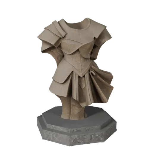 Prévia do modelo 3D STL imprimível de Escultura Abstrata de Jardim em ângulo de exibição de três quartos, com pedestal e deta