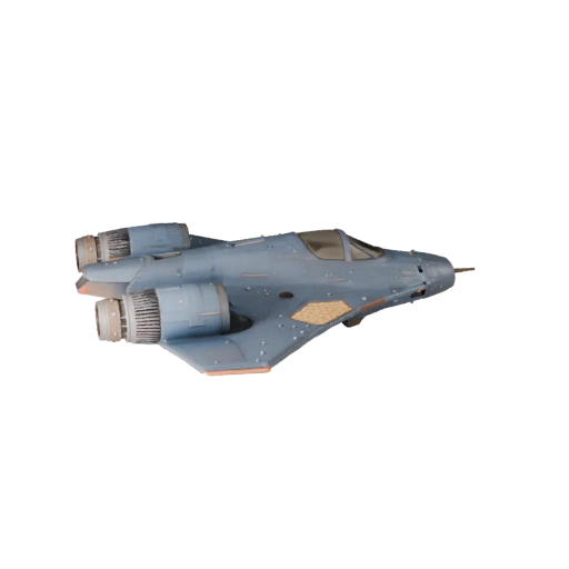 Modello 3D Starfighter - Asset di Trasporto PBR Pronto per il Gioco