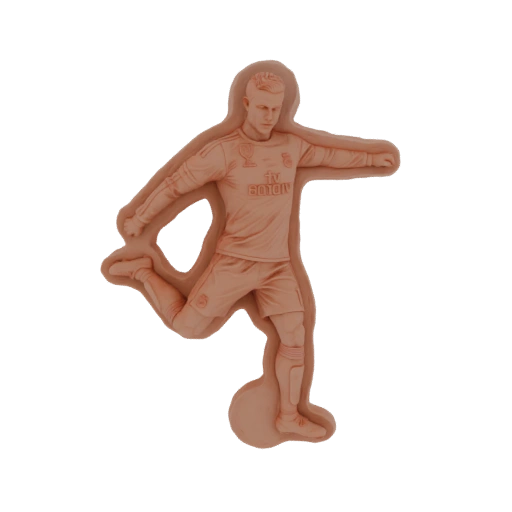 Football Player Kicking Action 3D Model