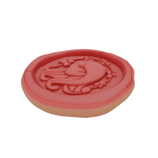 Art Nouveau Woman Wax Seal 3D Model