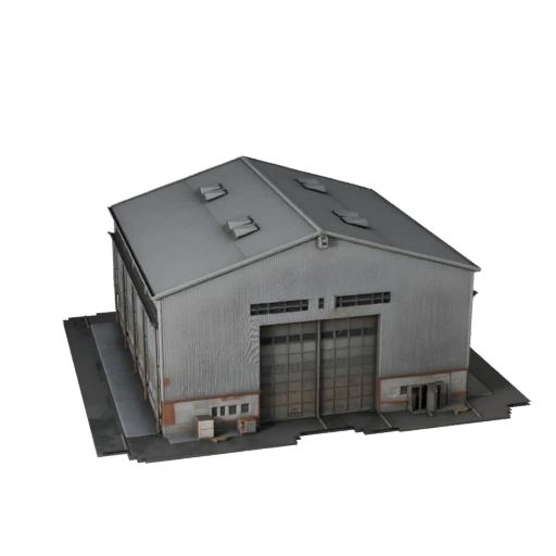 Modèle 3D de Hangar d'Avion pour Blender - Actif de Rendu