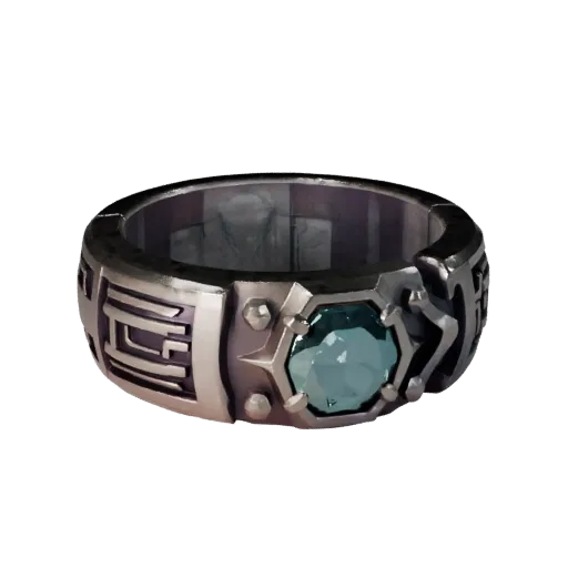 Solitaire Cocktail Ring game ready 3D model, three-quarter studio render, showing ring silhouette and surface contrast.