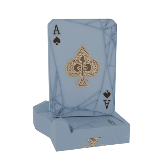 Geometric Ace of Spades Card and Box 3D Model
