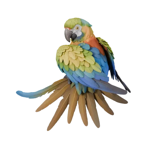 Macaw Parrot 3D Model for Unity - Game Ready Asset, FBX | PBR