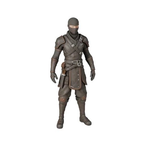 Realistic Ninja Character Model - Rigged