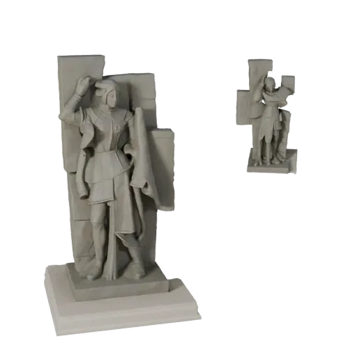 Prévia do modelo 3D colecionável Escultura Abstrata de Jardim mostrando silhueta, vista de close-up em estúdio