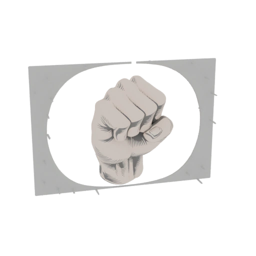 Fist of Solidarity 3D Model