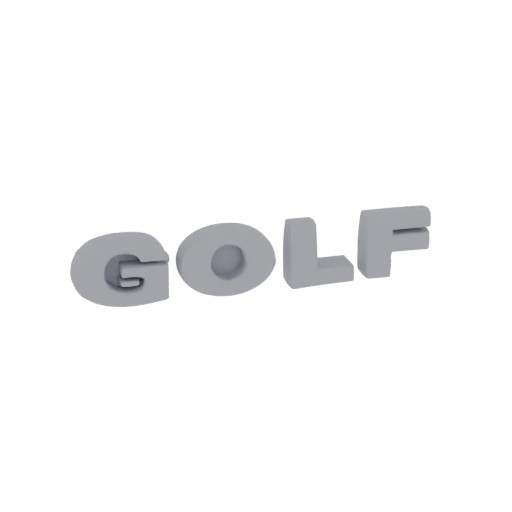 GOLF 3D Text