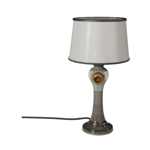 Ceramic Floor Lamp Stylized 3D model, living room, stylized isometric render, metal detail.