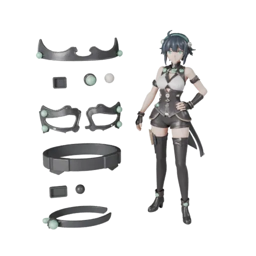 Anime Mage Character Model - Rigged