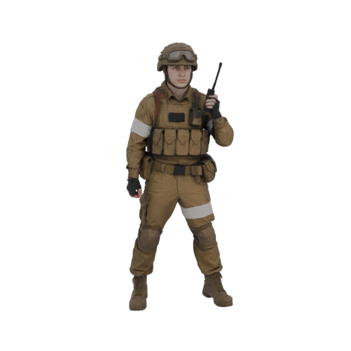 Modern Soldier with Radio
