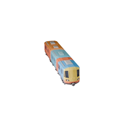 Modèle 3D de Monorail Futuriste Dessin Animé - Jeu Stylisé