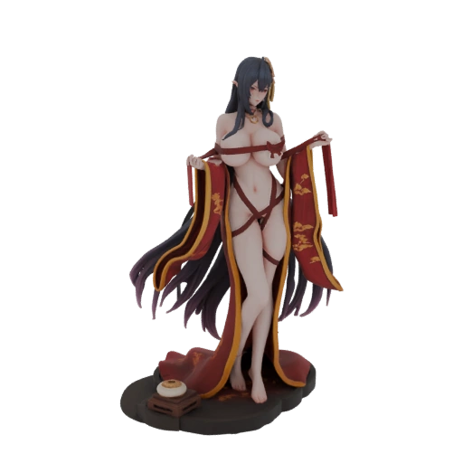 Exotic Kimono Girl 3D Model