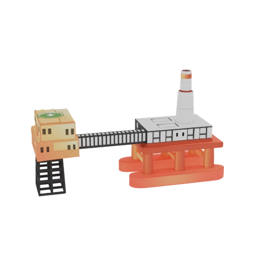 Offshore Oil Rig and Helipad