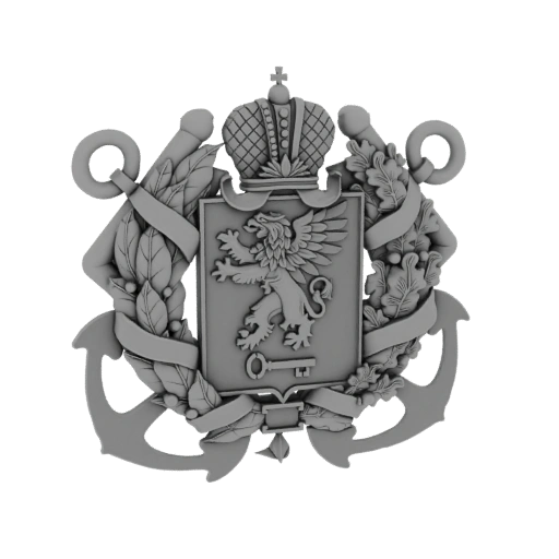 Naval Emblem with Lion and Anchors