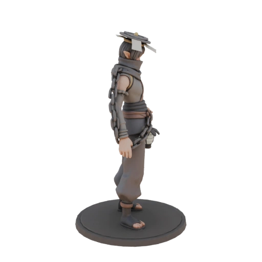 Elf Figure with Chain and Lantern