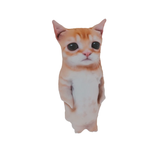 Standing Orange Tabby Cat 3D Model