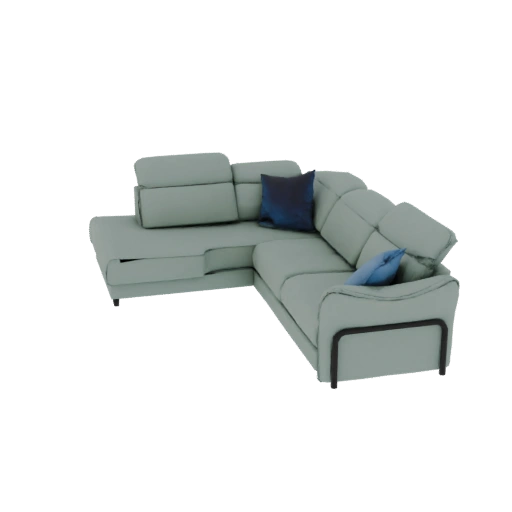 Modern Sectional Sofa with Adjustable Headrests