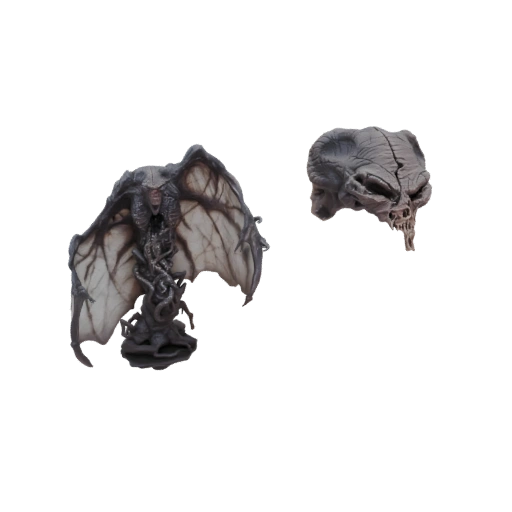 Demonic Winged Creature and Skull