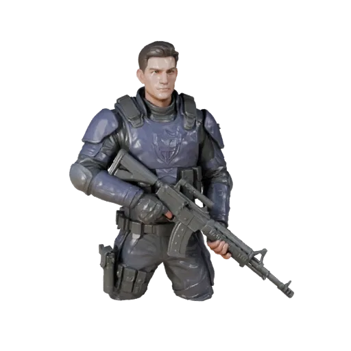 Realistic Command Soldier Character Model - Rigged