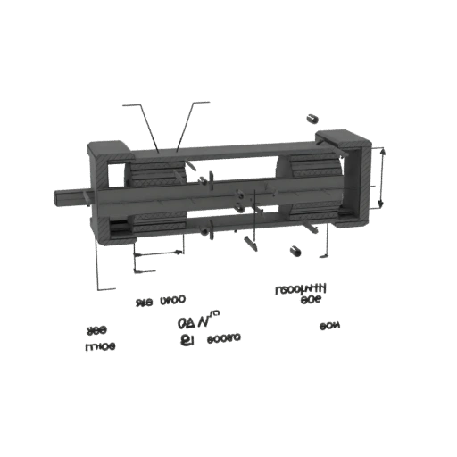 Industrial Cylinder Assembly 3D Model