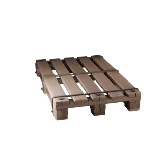 Mittelalterliche Holzpalette stilisierte 3D-Modell, stilisierte isometrische Darstellung, zeigt Holzplanken, stapelbare Masse