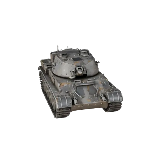 Modelo 3D de tanque, vista de estudio a tres cuartos, activo vehicular listo para Blender con masa de blindaje, postura robus