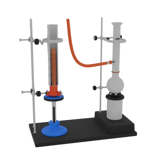 Chemistry Lab Burner High Poly 3D model, close-up studio render, showing glass, recognizable lab forms.