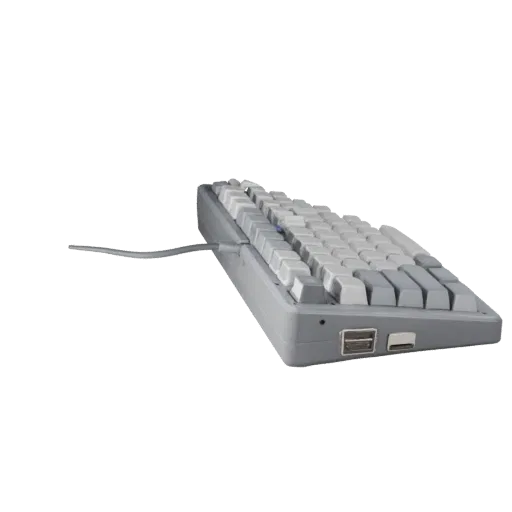 Ergonomic Mechanical Keyboard Modular 3D model, isometric modular kit view, showing plastic shells, desktop scale.