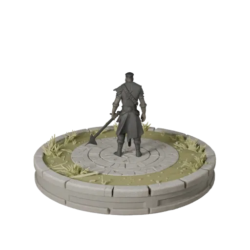 Snow Display Plinth product render 3D model preview showing rim shape, three-quarter studio view