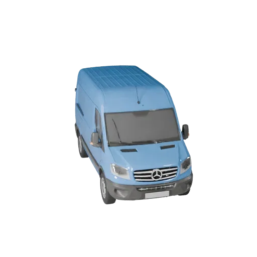 High Poly Cargo Van 3D Model for Studio Renders PBR Asset