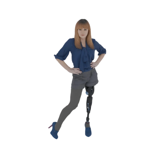 Woman with Prosthetic Leg